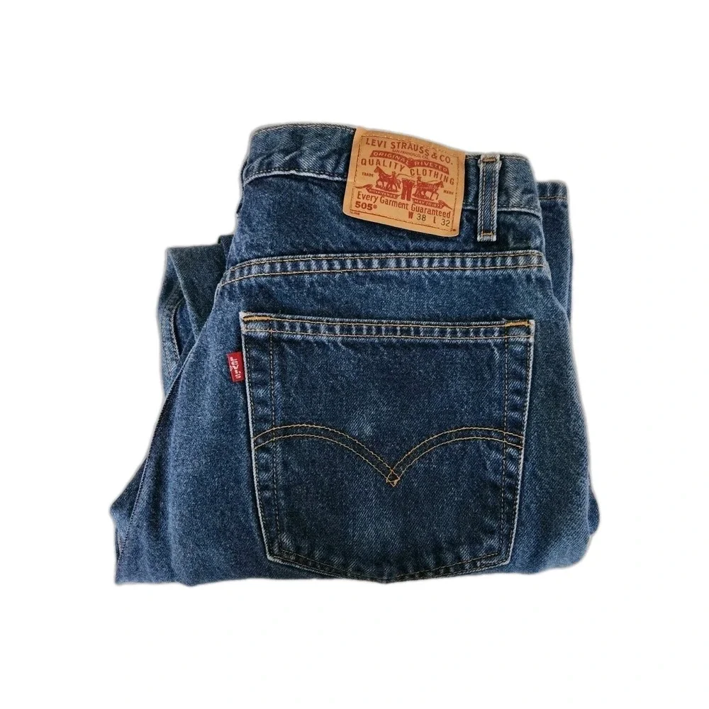 Levi's 505 Men's 38x32 Blue Jeans Regular Fit Straight Leg Classic Timeless EUC